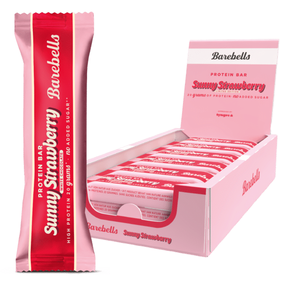 Barebells Sunny Strawberry packshot with single bar